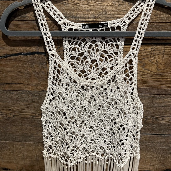 BNWOT Boho crocheted fringe top - Picture 5 of 7